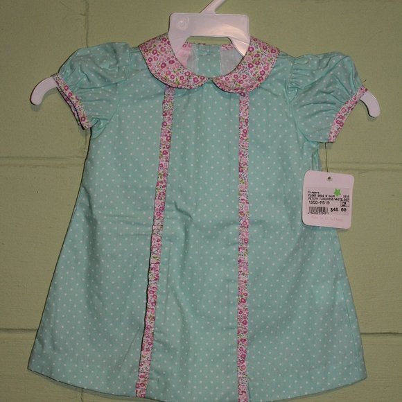 NWT Petit Bebe Mint Floral Dress - Picture 1 of 5